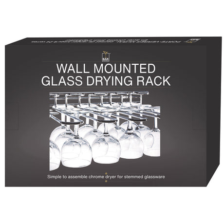 Jeray Bar Originale Wall Mounted Glass Drying Rack, 5 Sections