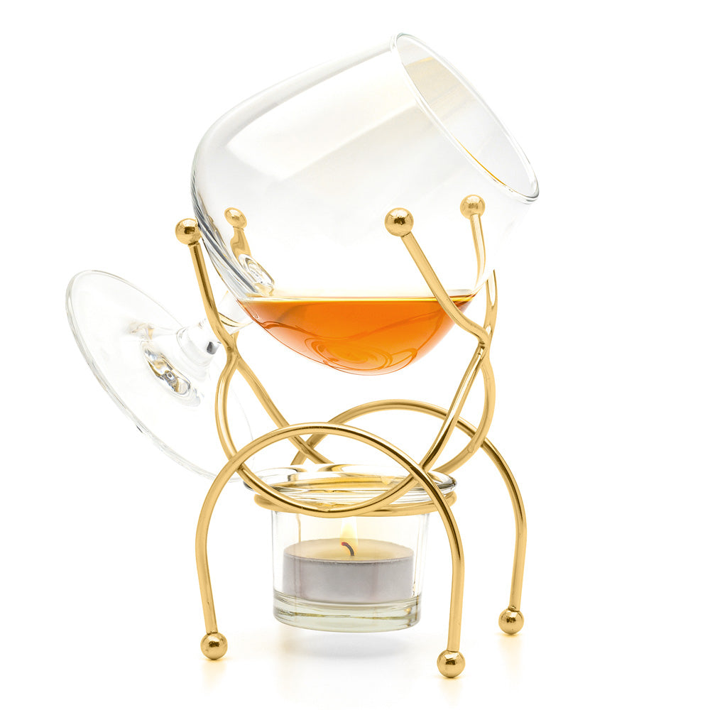 Jeray Bar Orignale Brandy Warmer Set Deluxe Gold, 300ml