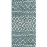 Moroccan Duck Egg Blue Shaggy Rug 950 by The Rugs
