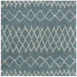 Moroccan Duck Egg Blue Shaggy Rug 950 by The Rugs