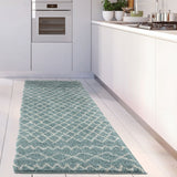 Moroccan Duck Egg Blue Shaggy Rug 950 by The Rugs