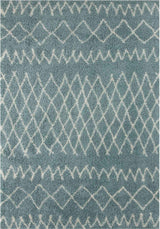 Moroccan Duck Egg Blue Shaggy Rug 950 by The Rugs