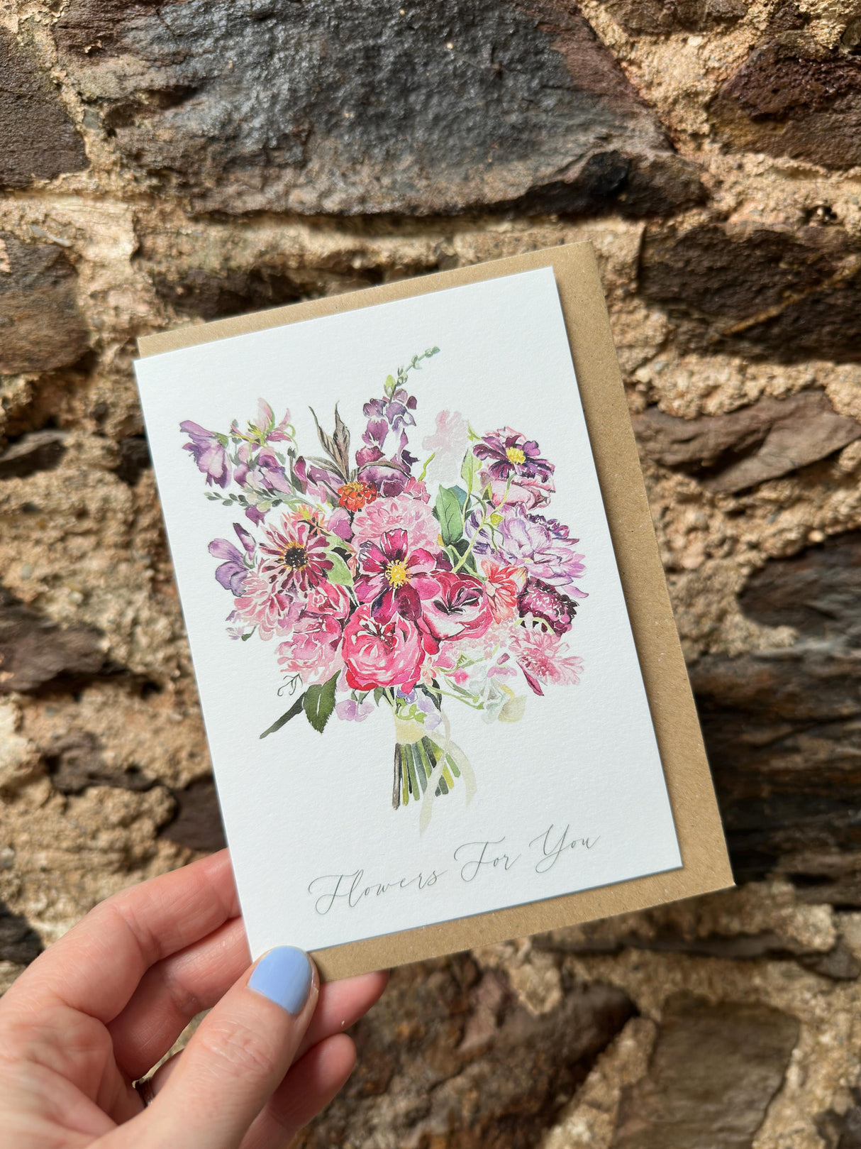 Hand‑Painted Watercolour Floral Greeting Card | Katie Hipwell Design