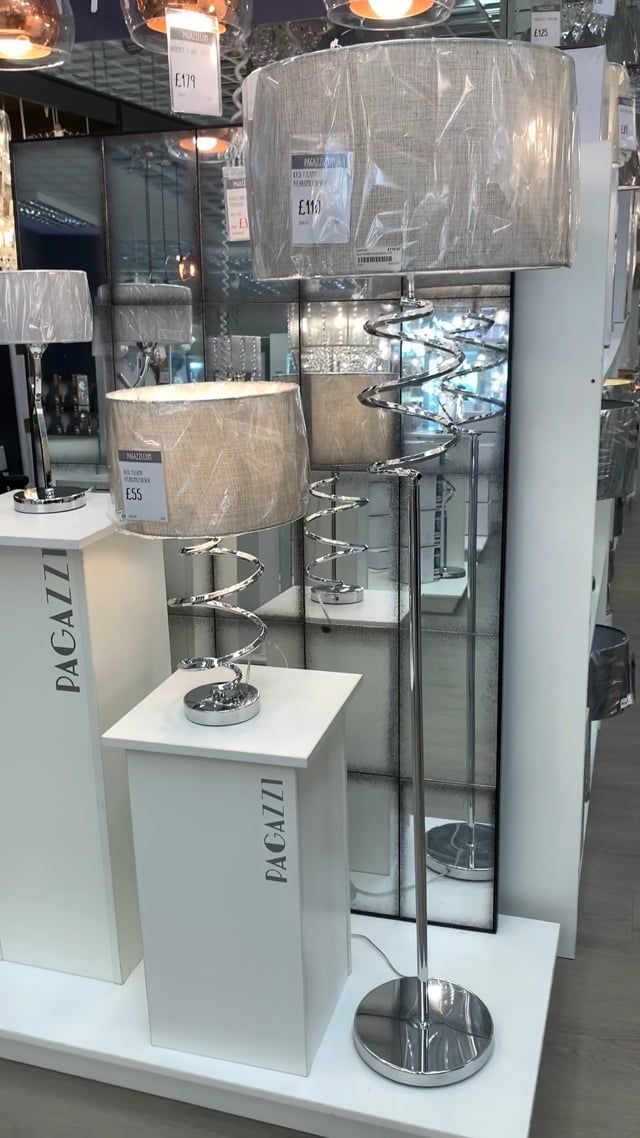 Pagazzi Kasi Polished Chrome Floor Lamp - 158cm