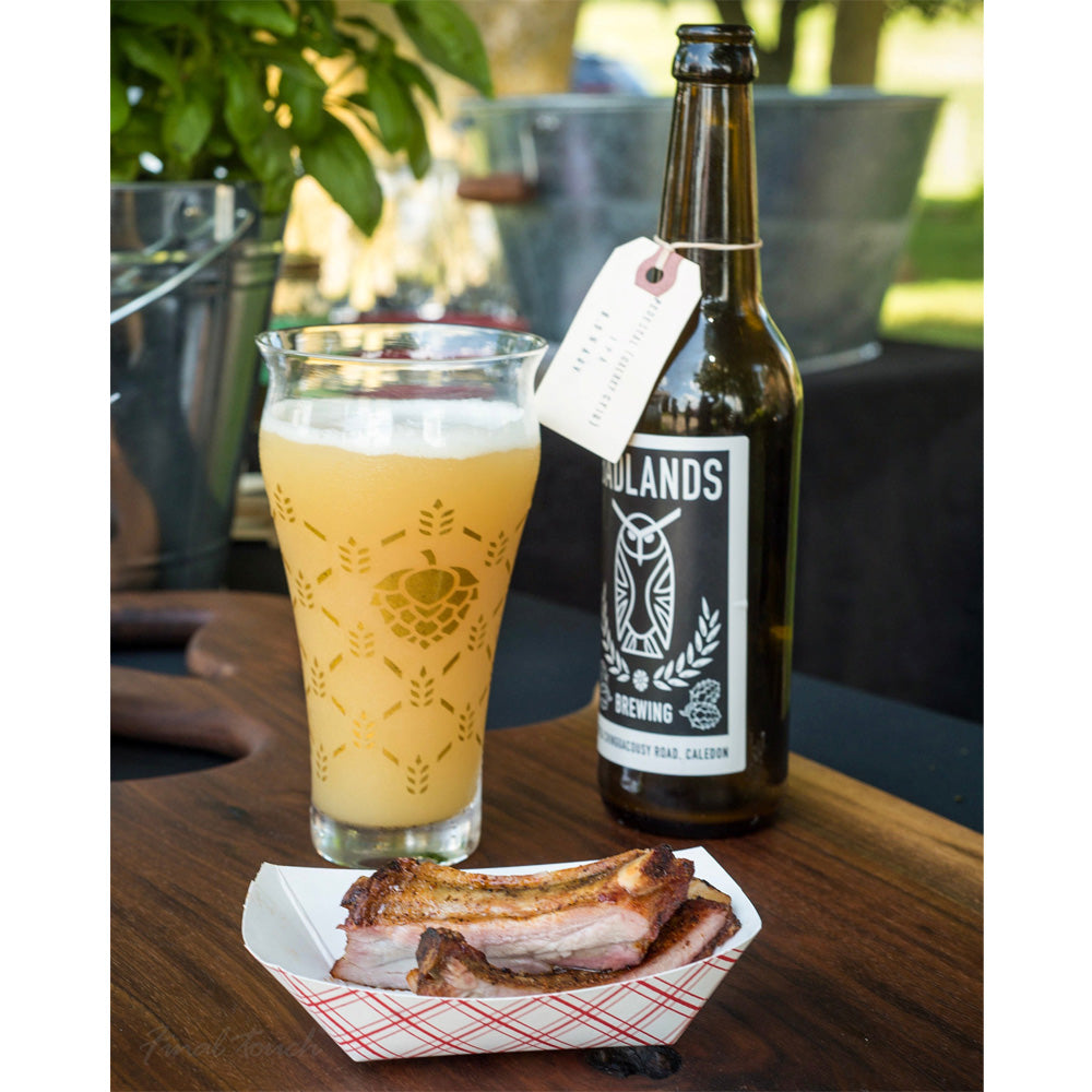 Jeray Final Touch Barley & Hops Brewhouse Beer Glass, Set of 4, 591ml