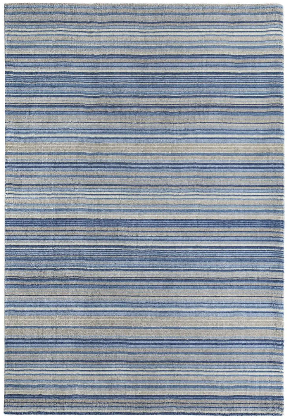 Fine Stripes Blue Rug | The Rugs 100% Wool