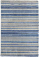 Fine Stripes Blue Rug | The Rugs 100% Wool