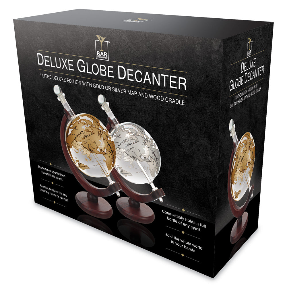 Jeray Bar Originale Silver Plane Globe Decanter, 750ml