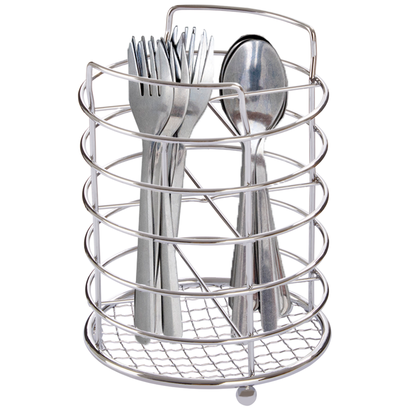 Orsina Soren Chrome 4-Section Cutlery Caddy