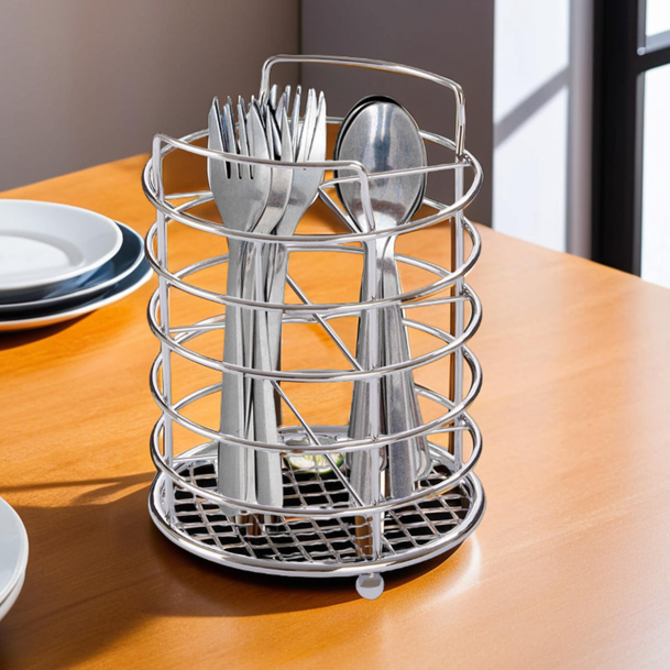 Orsina Soren Chrome 4-Section Cutlery Caddy