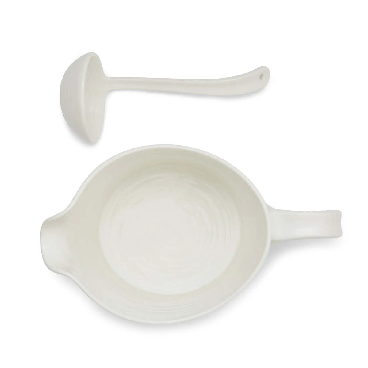 Portmeirion Sophie Conran Porcelain Sauce Jug & Mini Ladle
