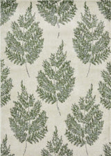 Villa Green Floral Rug - 100% polypropylene