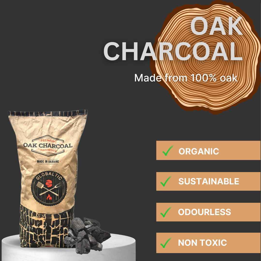 Globaltic Oak Lumpwood Charcoal - 10kg