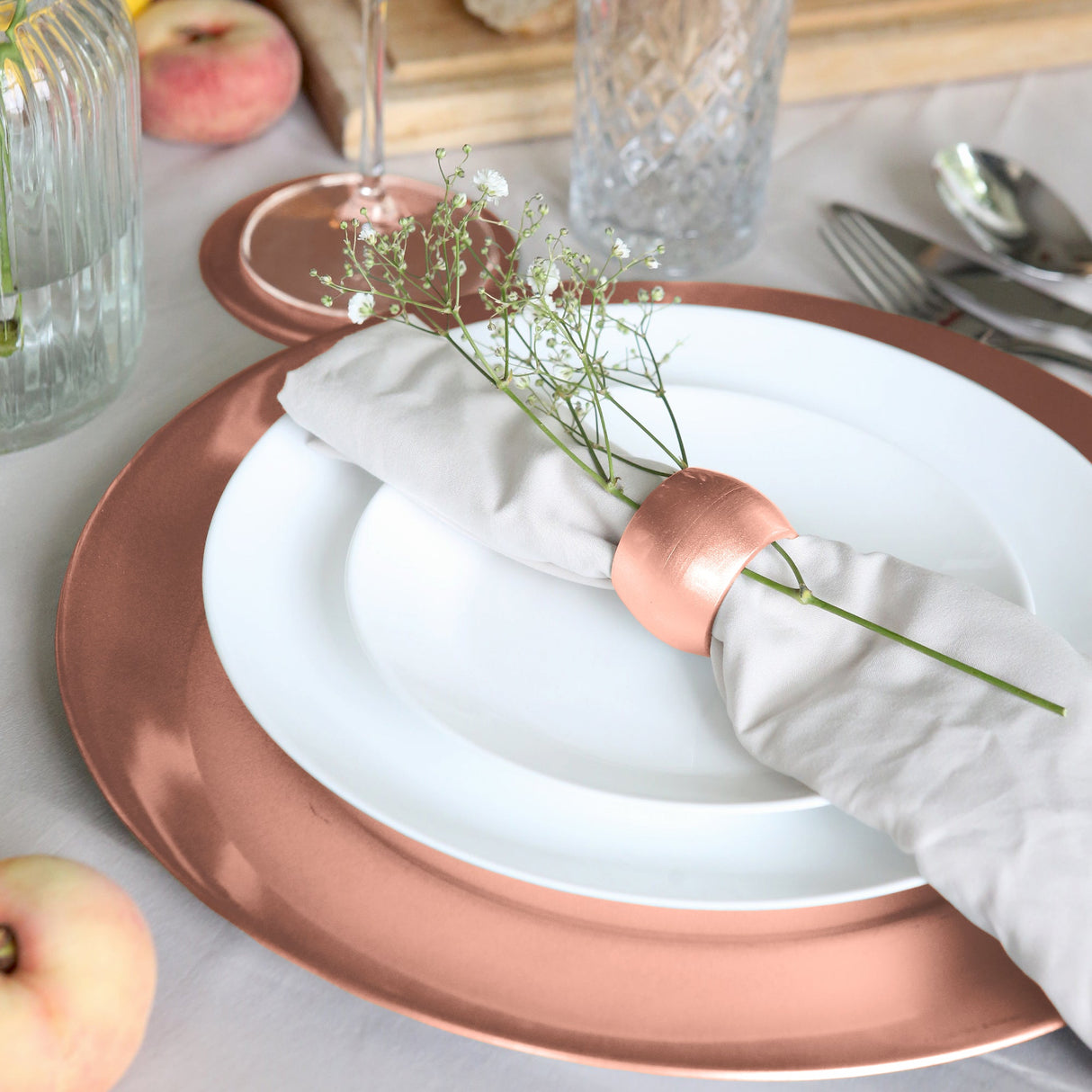 Rinkit Metallic Melamine Coasters - Pack of Six