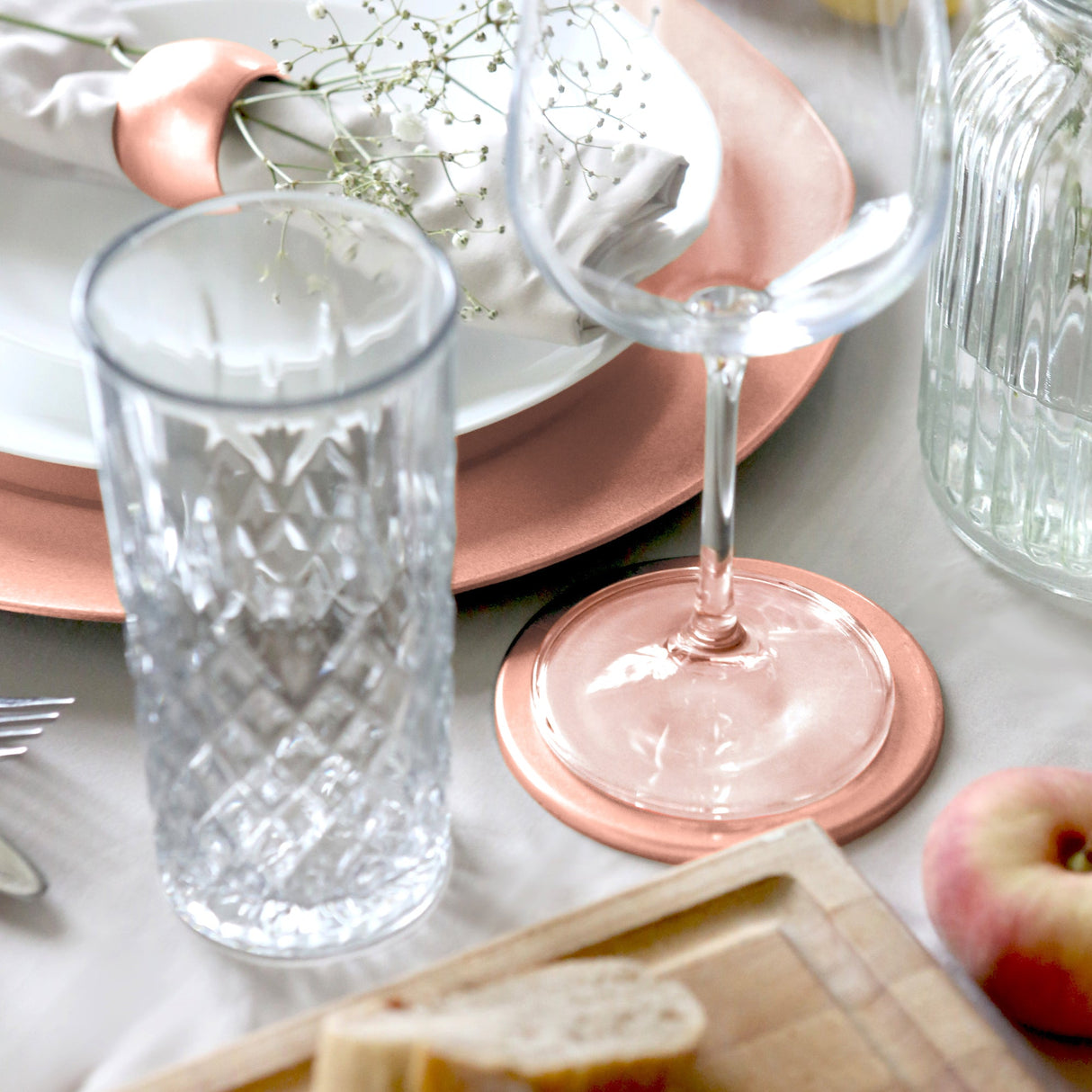 Rinkit Metallic Melamine Coasters - Pack of Six