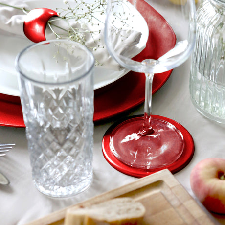 Rinkit Metallic Melamine Coasters - Pack of 6