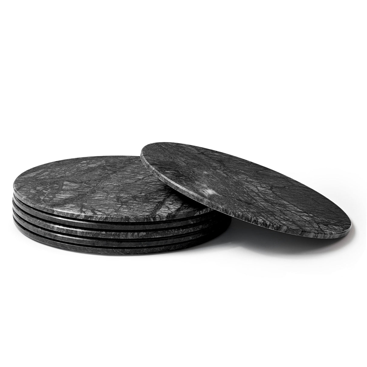 Rinkit Round Marble Placemats Pack of Six - 30cm