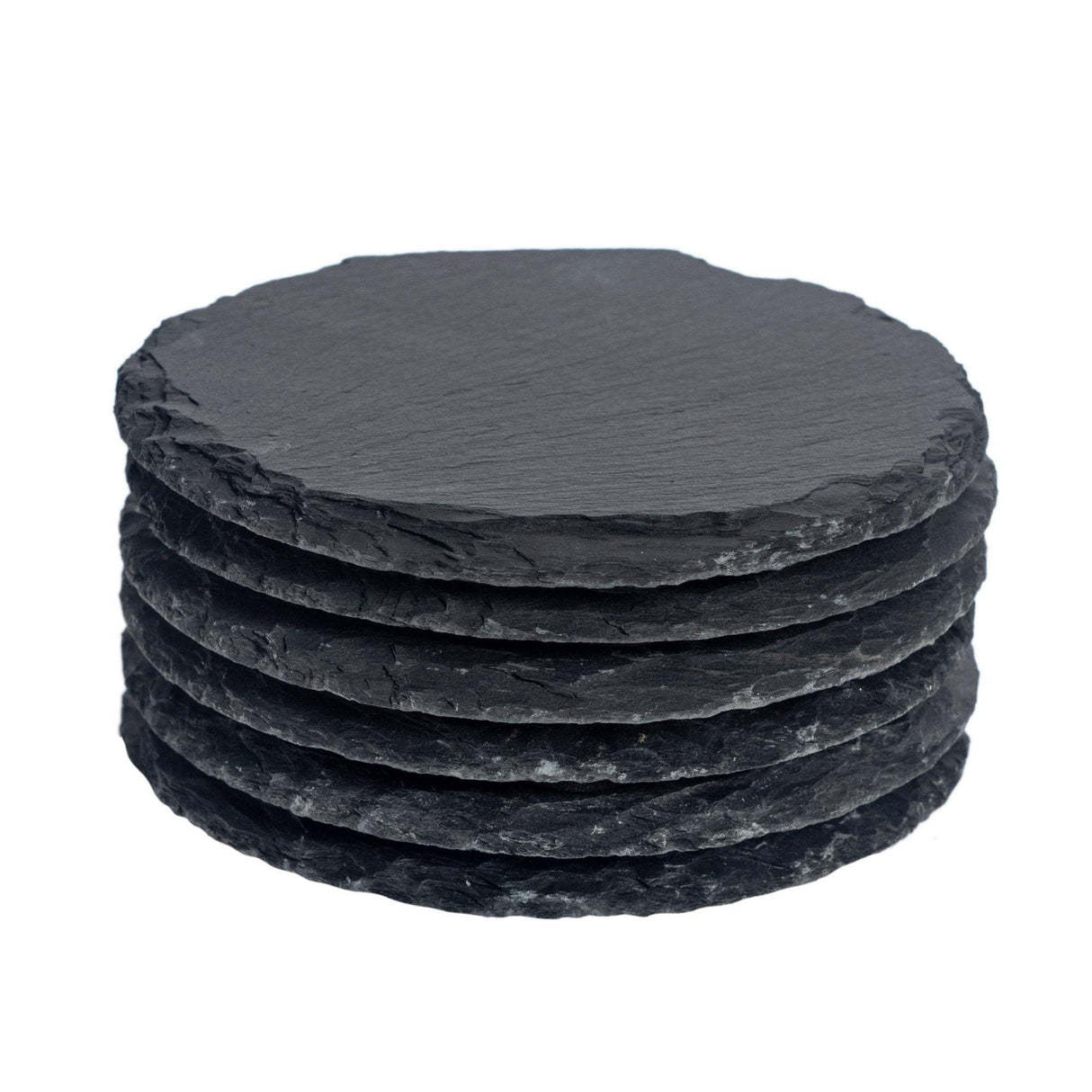Rinkit Round Slate Coasters - Pack of Six