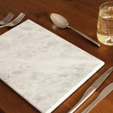 Rinkit White Rectangle Marble Chopping Board - 20cm x 30cm