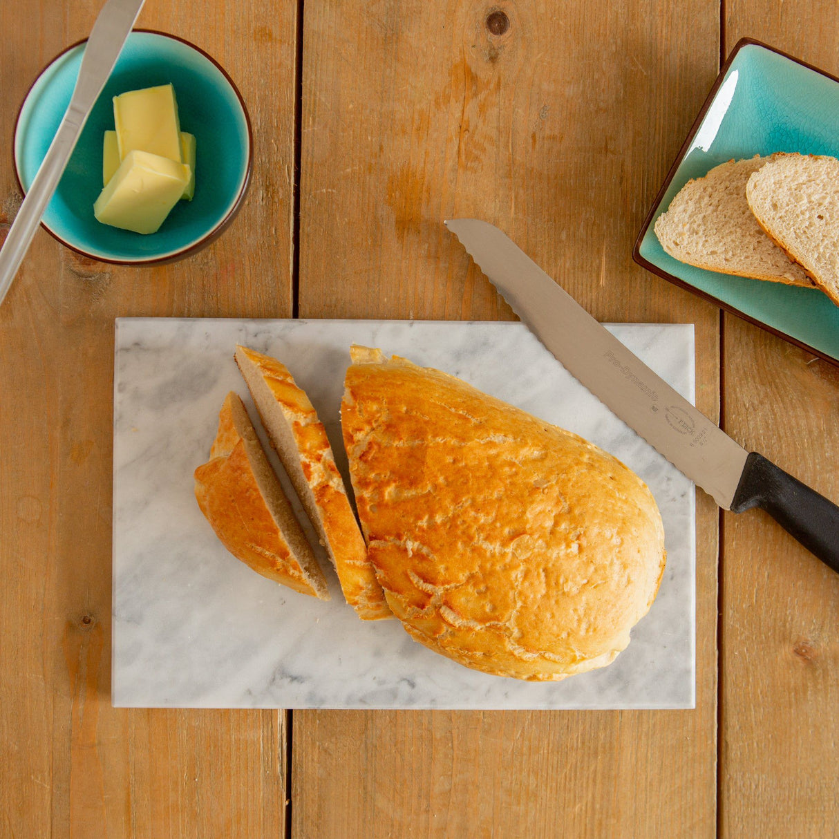 Rinkit White Rectangle Marble Chopping Board - 20cm x 30cm