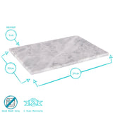 Rinkit White Rectangle Marble Chopping Board - 20cm x 30cm