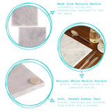 Rinkit White Rectangle Marble Chopping Board - 20cm x 30cm