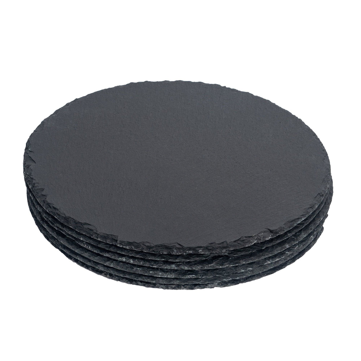 Rinkit Round Slate Placemats Pack of 6 - 33cm