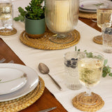 Rinkit Woven Palm Leaf Placemats & Coasters Set – 12 Piece