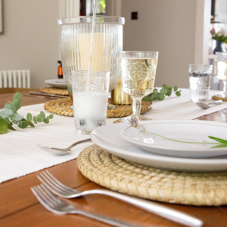 Rinkit Woven Palm Leaf Placemats Pack of Six - 30cm