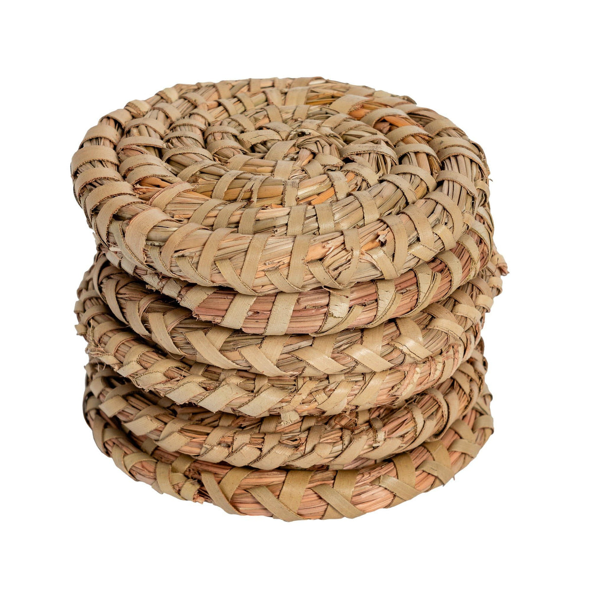 Rinkit Woven Palm Leaf Coasters - Pack of 6