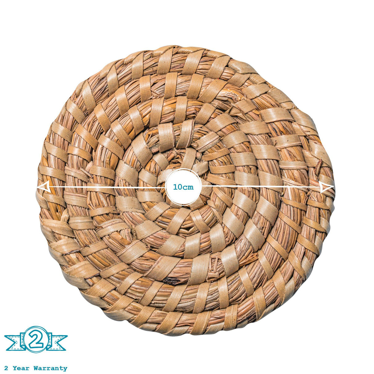Rinkit Woven Palm Leaf Coasters - Pack of 6