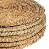 Rinkit Woven Palm Leaf Placemats & Coasters Set – 12 Piece