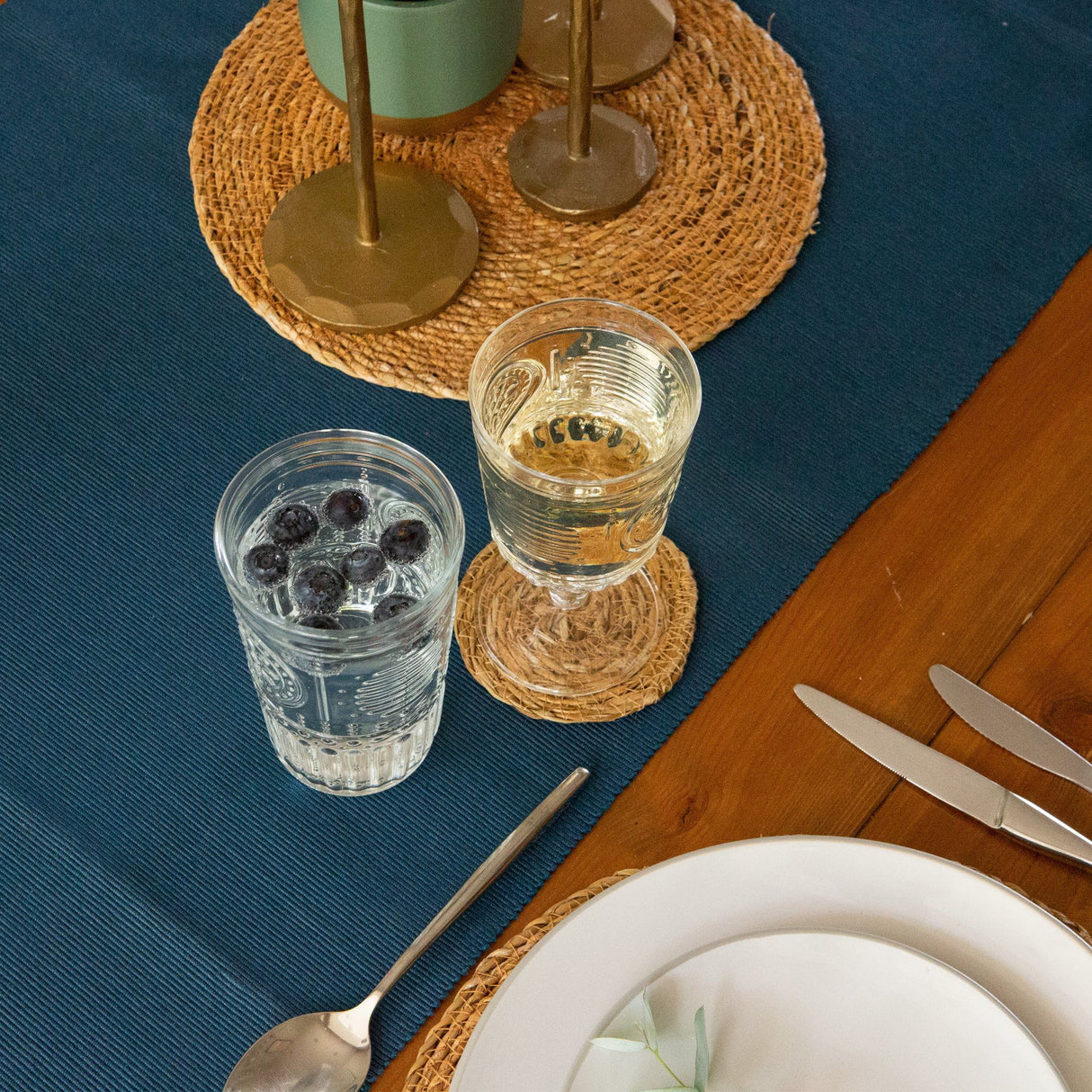 Rinkit Woven Typha Coasters - Pack of 6