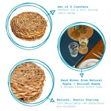 Rinkit Woven Typha Coasters - Pack of 6