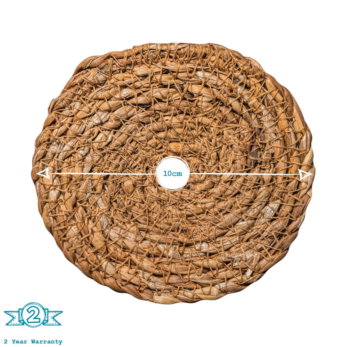 Rinkit Woven Typha Placemats & Coasters Set - 12pc