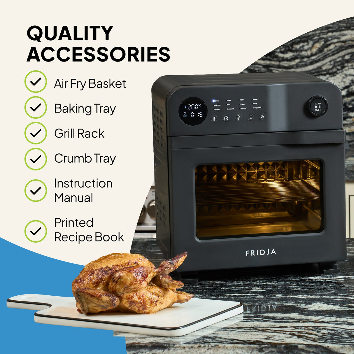 Fridja Super Oven 15L Digital Air Fryer Oven