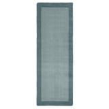 Bordered Duck Egg Blue Rug - 100% Pure Wool