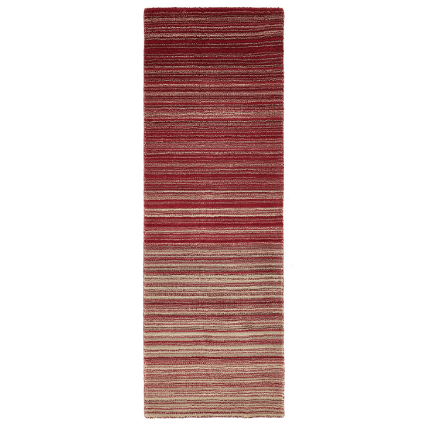 The Rugs Fine Stripes Red Wool Rug – 100% Wool