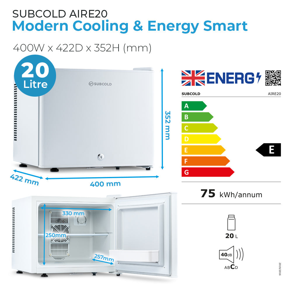 Subcold Aire20 LED Mini Fridge | 20L
