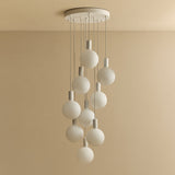 Tala Alumina Nine Pendant Light with Sphere V Bulbs