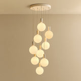 Tala Alumina Nine Pendant Light with Sphere V Bulbs