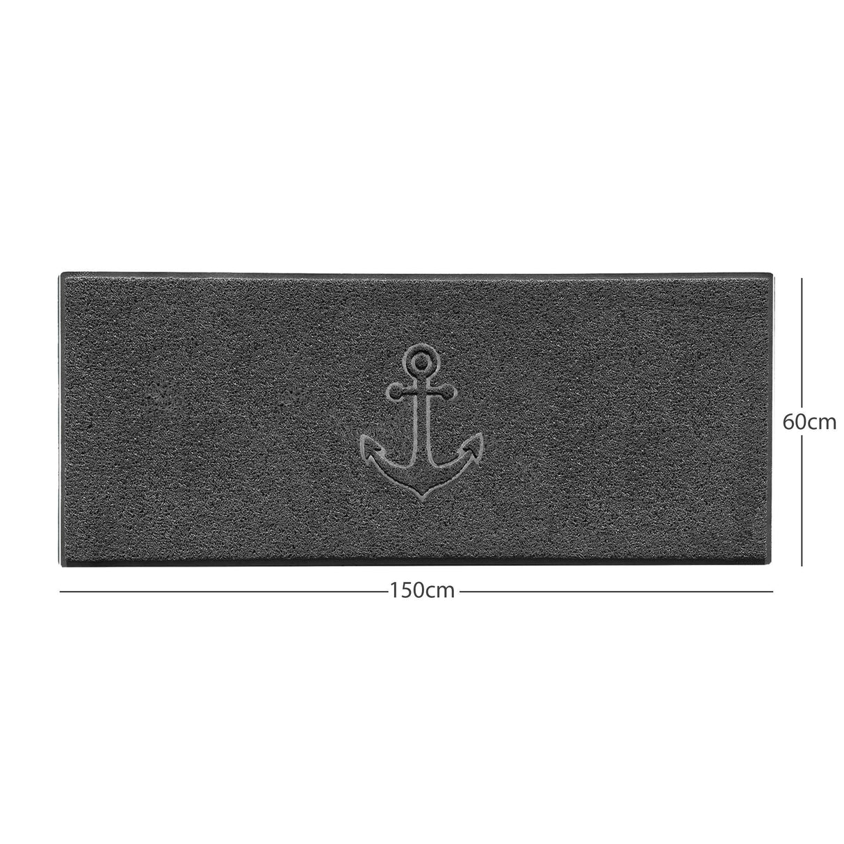 Nicoman "Anchors Away" Grey Spaghetti Door Mat