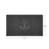 Nicoman "Anchors Away" Grey Spaghetti Door Mat