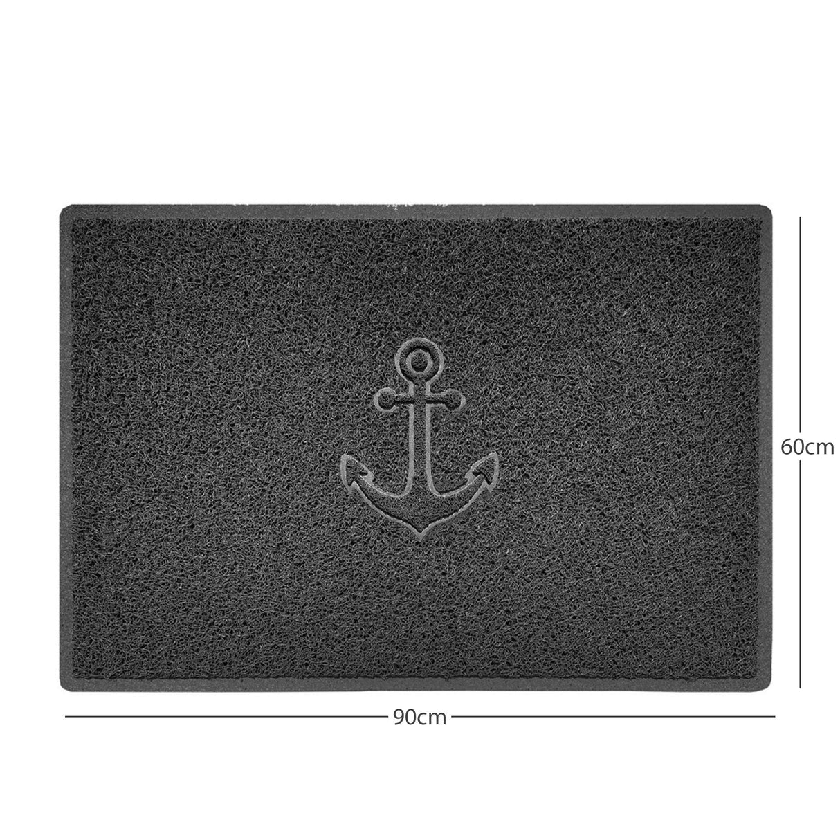 Nicoman "Anchors Away" Grey Spaghetti Door Mat