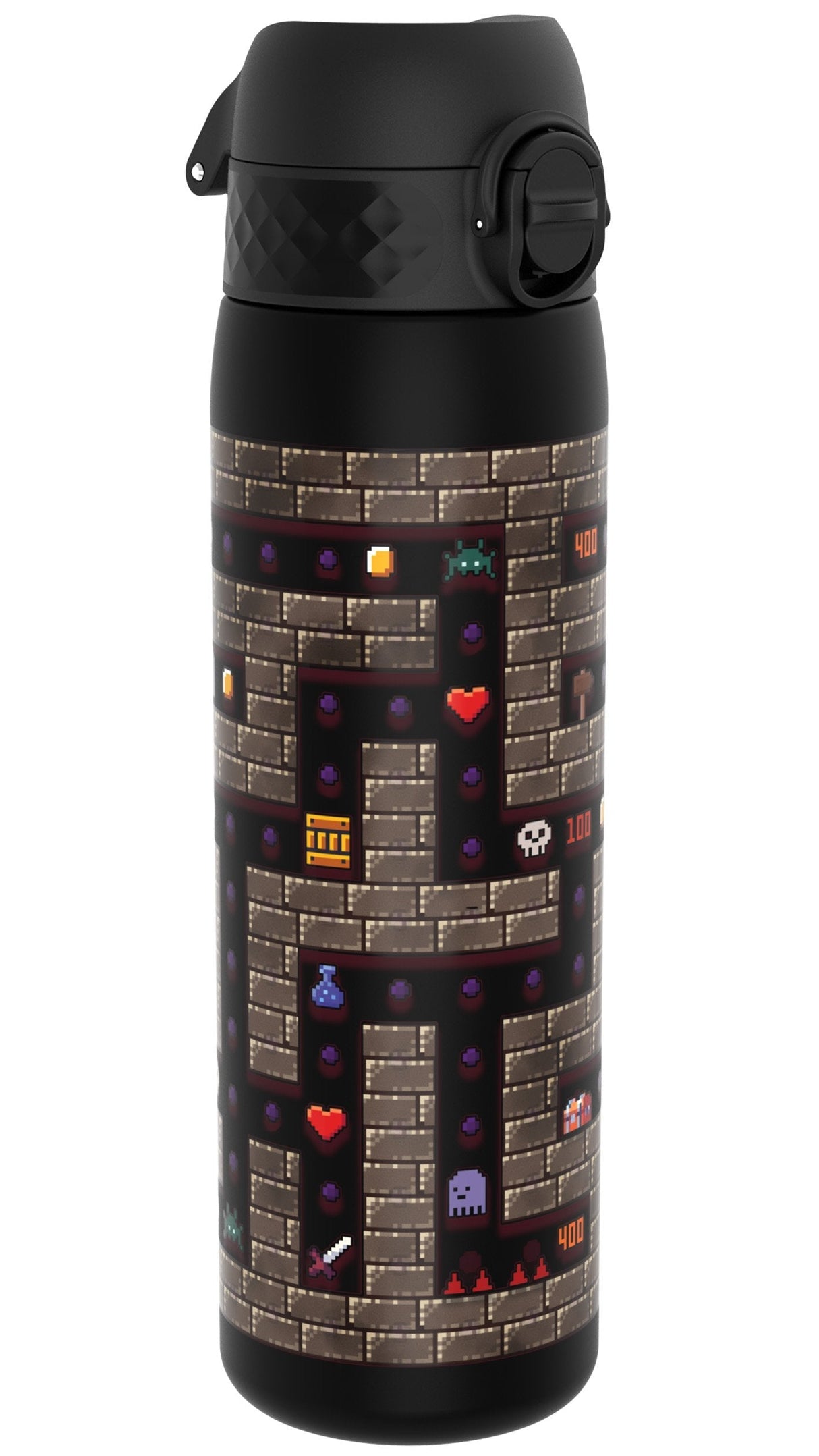 ION8 Leak Proof Slim Water Bottle, Recyclon, Gamer, 500ml (18oz)