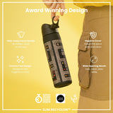 ION8 Leak Proof Slim Water Bottle, Recyclon, Gamer, 500ml (18oz)