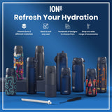 ION8 Leak Proof Thermal Steel Water Bottle, Insulated, Ash Navy, 320ml (11oz)