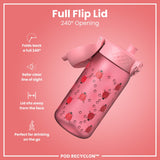 ION8 Leak Proof Kids' Water Bottle, Recyclon, Ladybugs, 350ml (12oz)