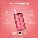 ION8 Leak Proof Kids' Water Bottle, Recyclon, Ladybugs, 350ml (12oz)