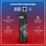 ION8 Leak Proof NFL Water Bottle, Stainless Steel, Las Vegas Raiders, 600ml (20oz)